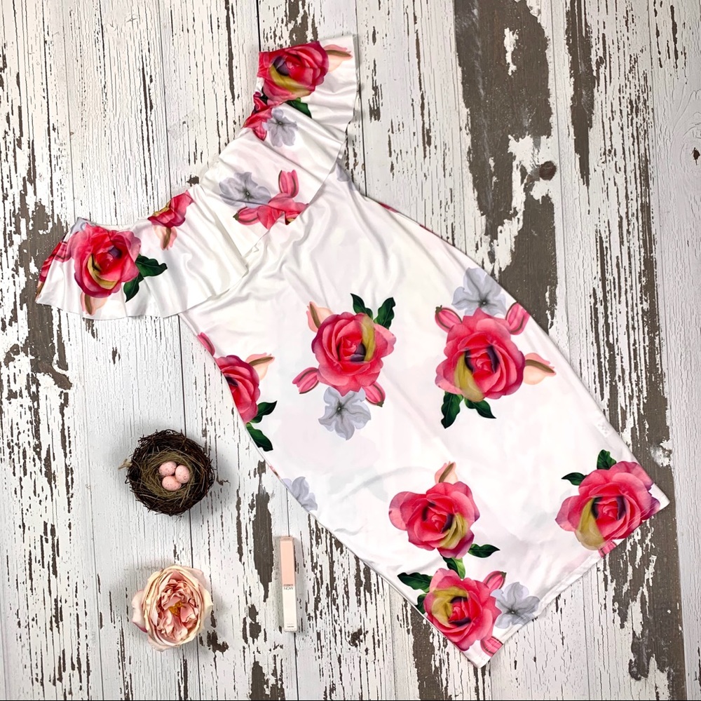 New Floral Off the Shoulder Dress Great for Spring